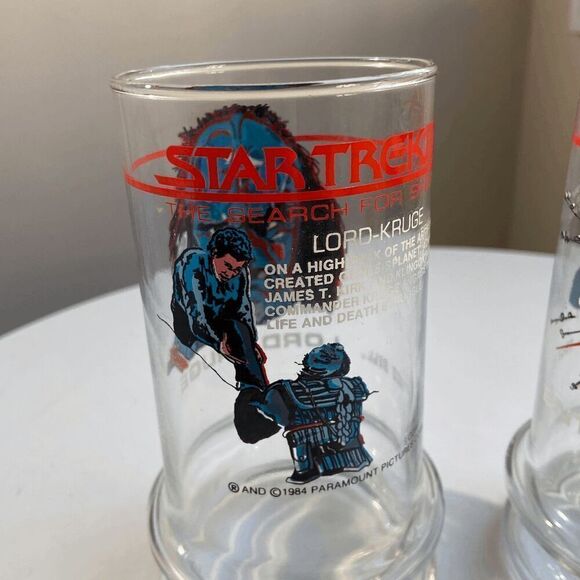 1984 Vintage Star Trek III Drinking Glass, Lord Kruge & Enterprise Crew, Taco Be - Picture 5 of 9